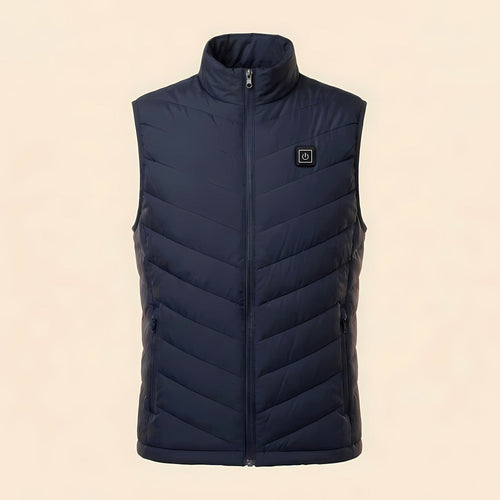 OXYZ Heated Vest in navy, front view